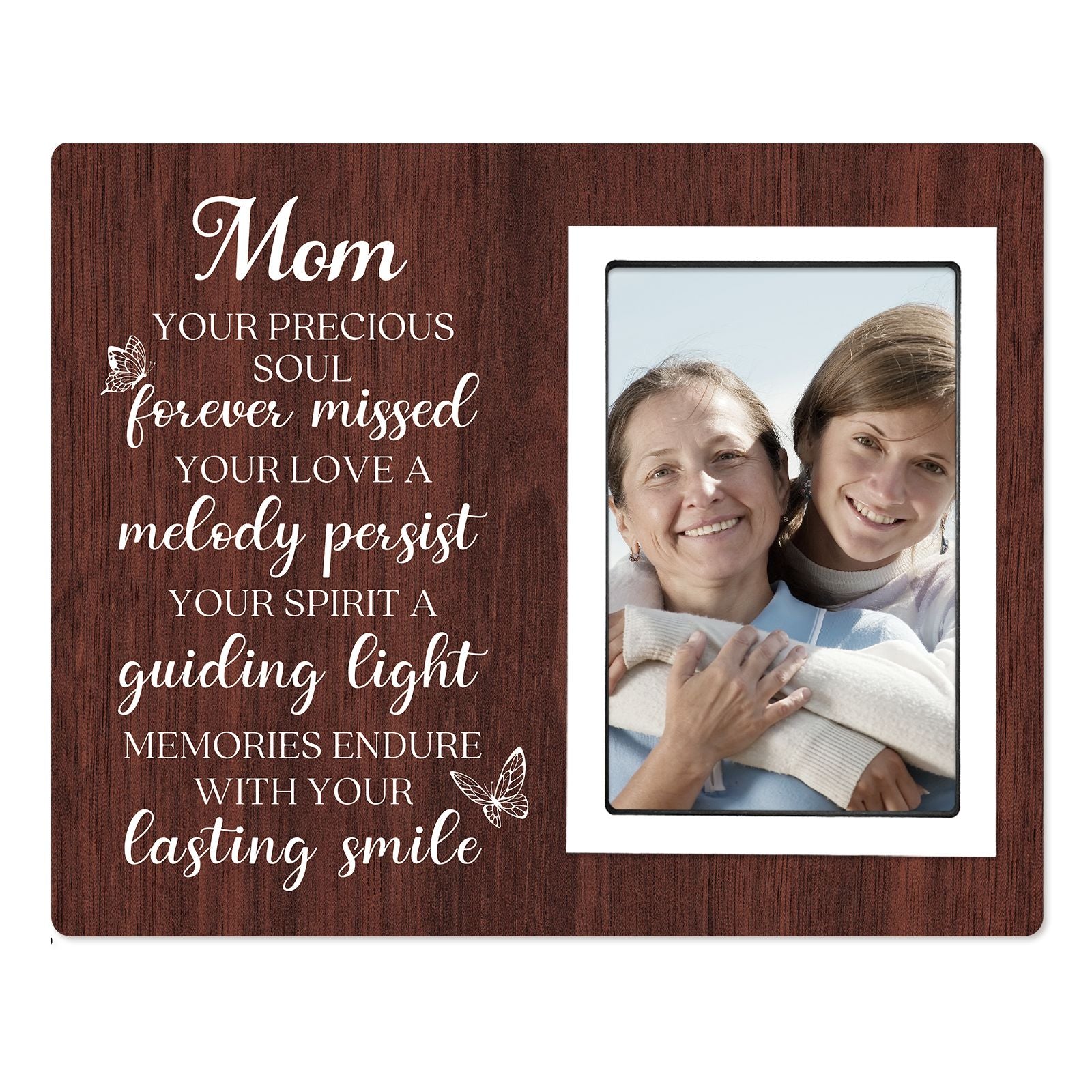 Memorial Gifts for Loss of Mom, Loss of a mother sympathy gifts, Mom, Stepmom, Mother in law Bereavement Gifts, Mom Picture Frame Fits 4x6 In Photo