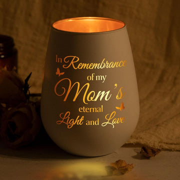 Memorial Gifts for Loss of Mom - Loss of a Mother Sympathy Gifts, Bereavement Gifts, in Memory of Loved One Gifts, Memorial Candlestick(Without Candle)