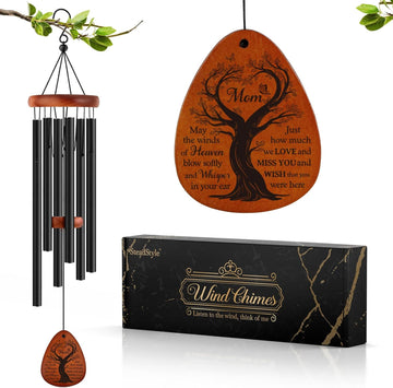 Sympathy Gifts for Loss of Mom - Memorial Gifts for Loss of Mother, Memorial Wind Chimes, Bereavement Gifts, in Memory of Loved One Gifts