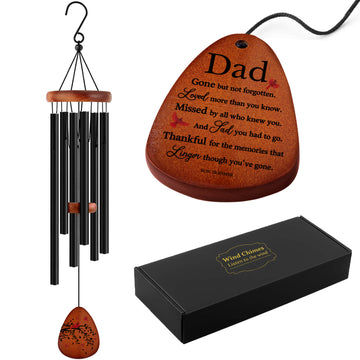 Memorial Wind Chimes for Loss of Dad, Sympathy Gifts for Loss of Father, Bereavement Gifts, Loving Memory Gifts(25.5 Inch)