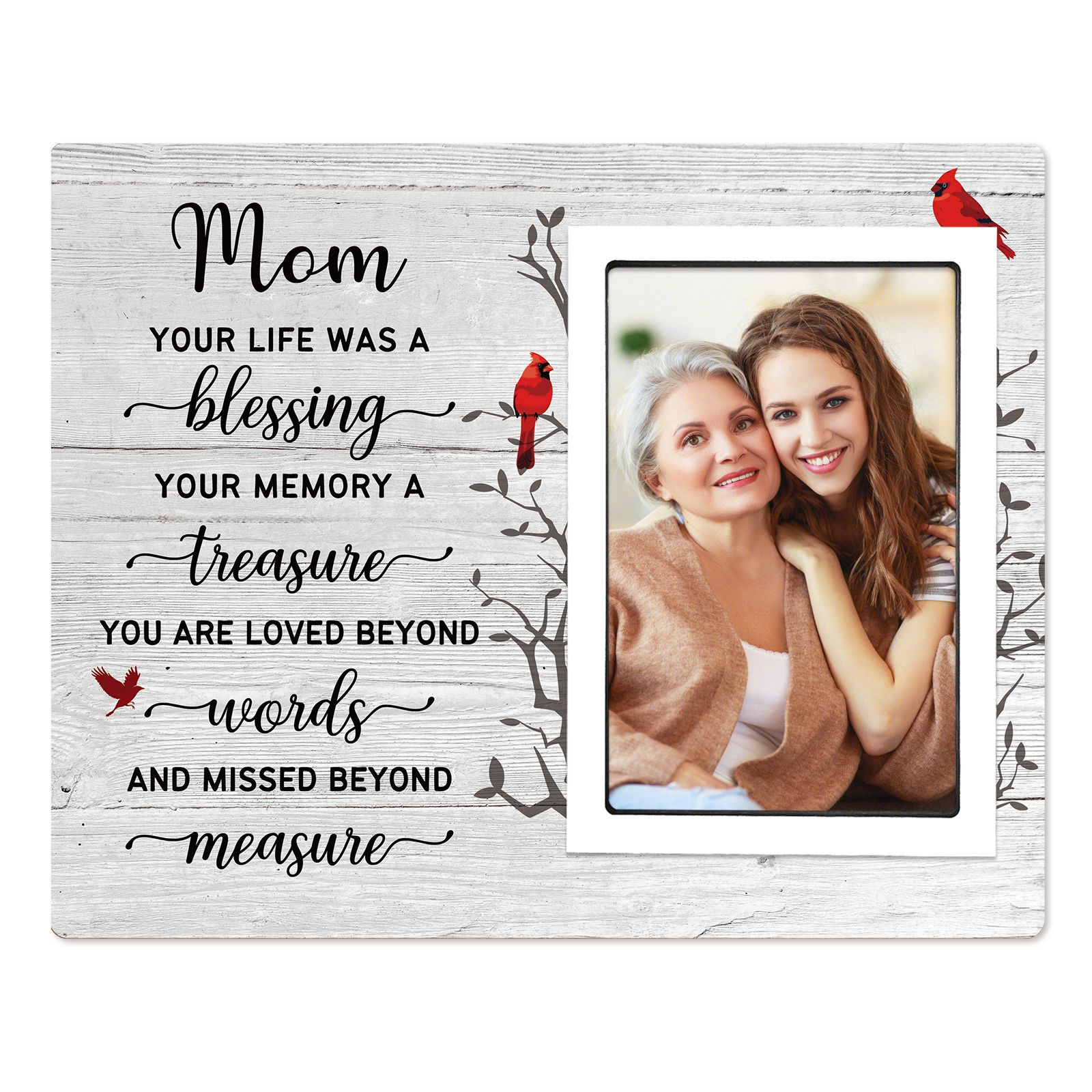 Memorial Gifts for Loss of Mom- Memorial Picture Frames - Sympathy Gifts for Loss of Mother, Bereavement Gifts for Loss of Mother,Fits 4x6 In