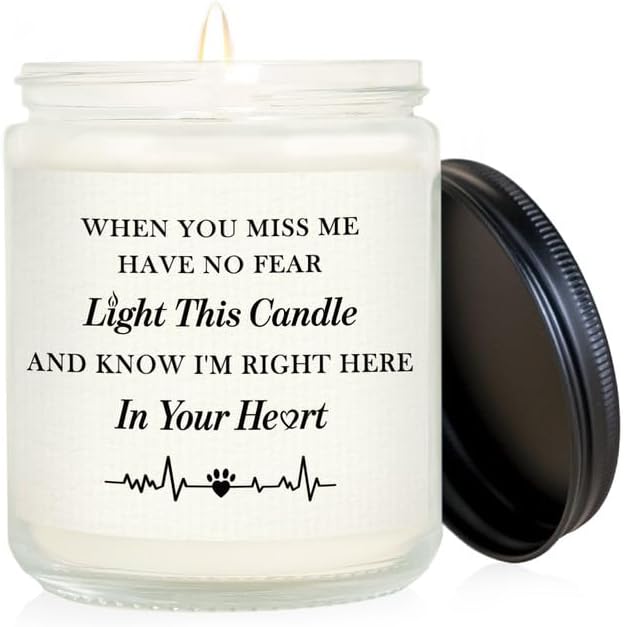 Memorial Candle Gifts - Dog Memorial Gifts for Loss of Dog, Pet Memorial Gifts, Loss of Dog Sympathy Gift, in Memory of Dog, Dog Remembrance Gift.