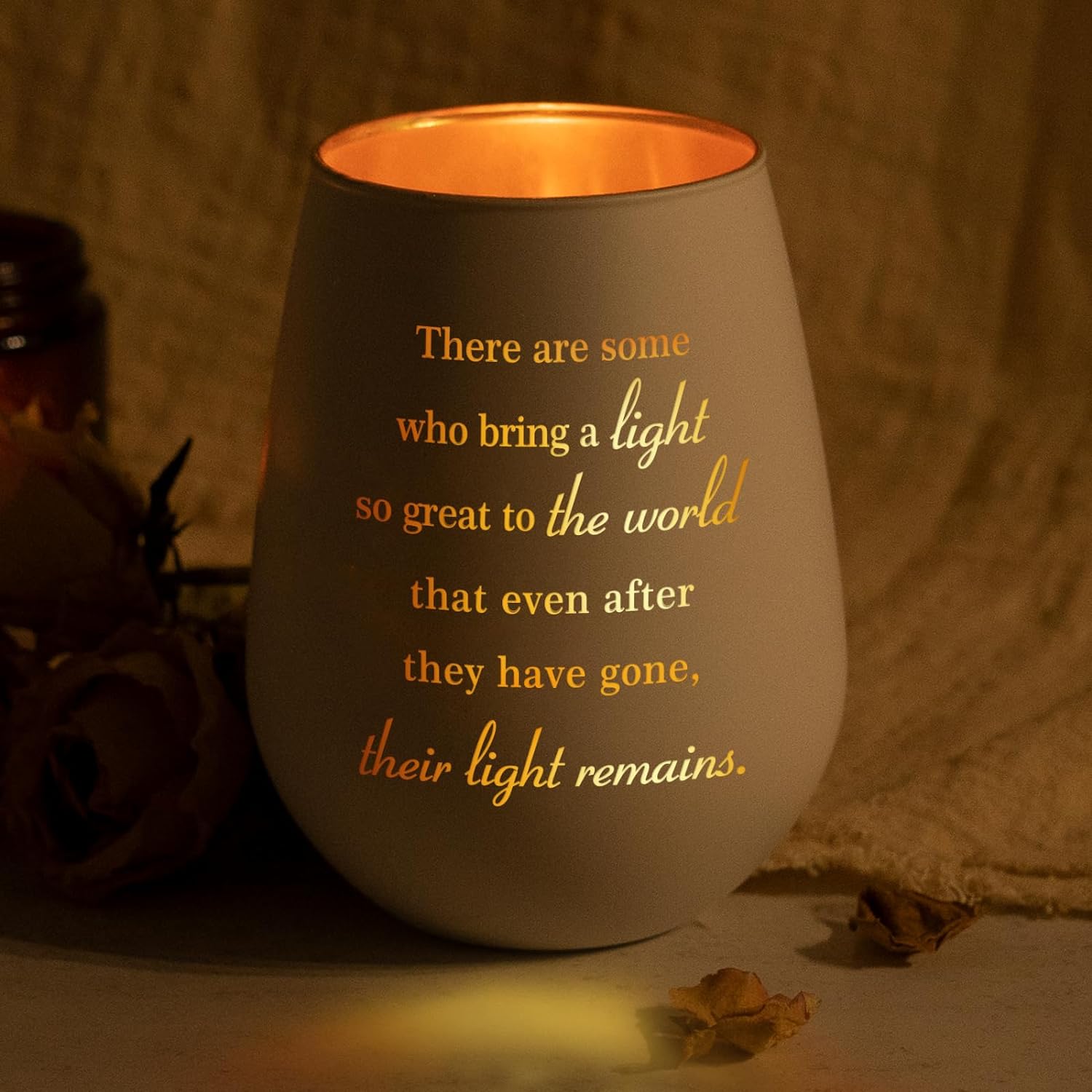 Sympathy Gifts -Memorial Gifts for Loss of Loved One - Bereavement Gifts, in Memory of Loved One Gifts, Memorial Candlestick(Without Candle)