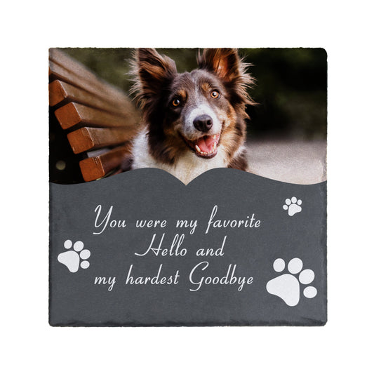 Custom Resin Pet Memorial Stone Personalized Dog Cat Memorial Garden Stone Pet Grave Stone