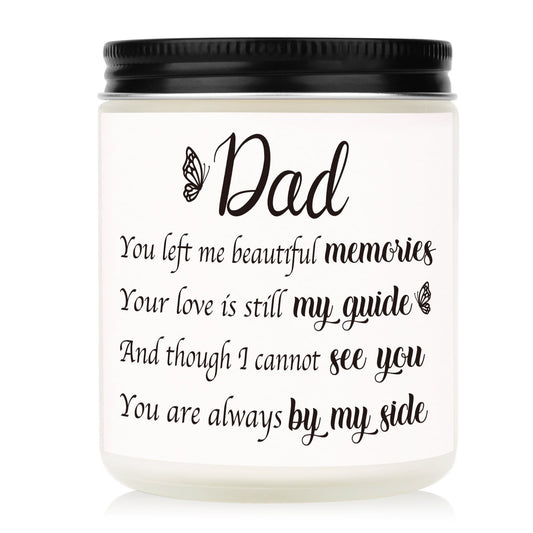 Remembering Dad with Handcrafted Memorial Candles Gifts for Loss, Condolences Gifts