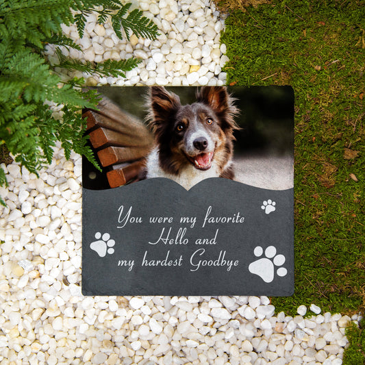 Custom Resin Pet Memorial Stone Personalized Dog Cat Memorial Garden Stone Pet Grave Stone