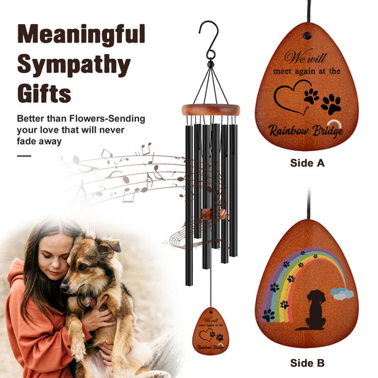 Unique Wind Chimes Pet Loss Memorial Gifts, Dog Sympathy Gift