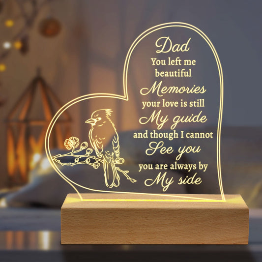 Dad Memorial Led Lamp Gifts for Loss of Father from Daughter, Son, Gifts for Loss of Dad Gifts