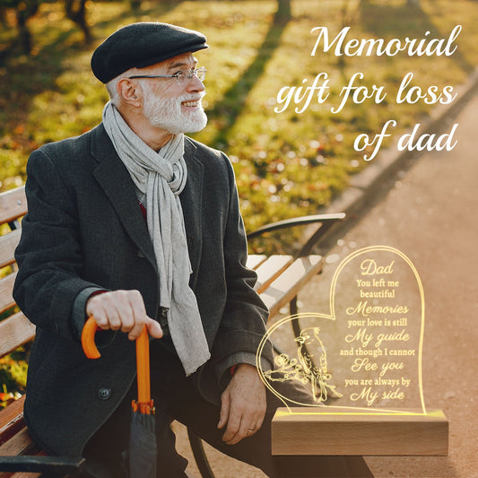 Dad Memorial Led Lamp Gifts for Loss of Father from Daughter, Son, Gifts for Loss of Dad Gifts