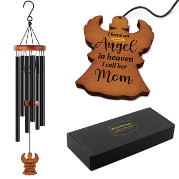 Eternal Remembrance Wooden Wind Chimes for Mom Memorial Wind Chimes for Loss of Mom