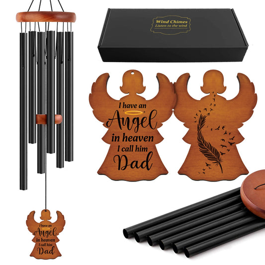 Family Remembrance Wooden Wind Chimes for Memorializing Your Beloved Father