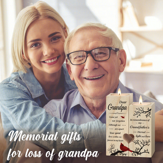 Personalized Votive Candle Holders Memorial Gifts for Loss of Grandpa Memorial Gifts