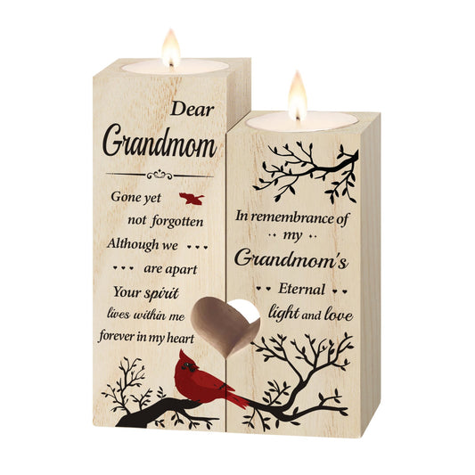 Wooden Candlestick for Grandma Sympathy Gift for Bereavement Funeral Favors In Loving Funeral Gifts for Home Memory Decor