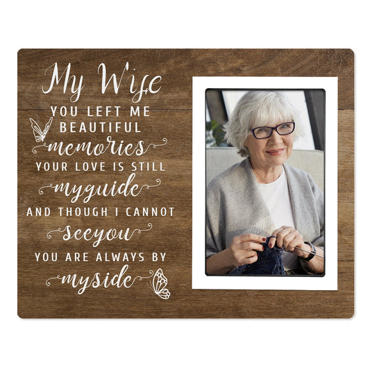 Cherish the Memory of Your Wife Handmade Wooden Picture Frames for Loss of Wife