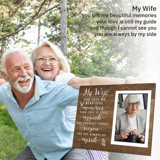 Cherish the Memory of Your Wife Handmade Wooden Picture Frames for Loss of Wife