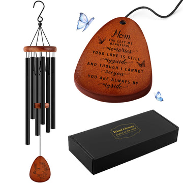 Melodic Tribute Memorial Wooden Wind Chimes for Mom Sympathy Wind Chimes