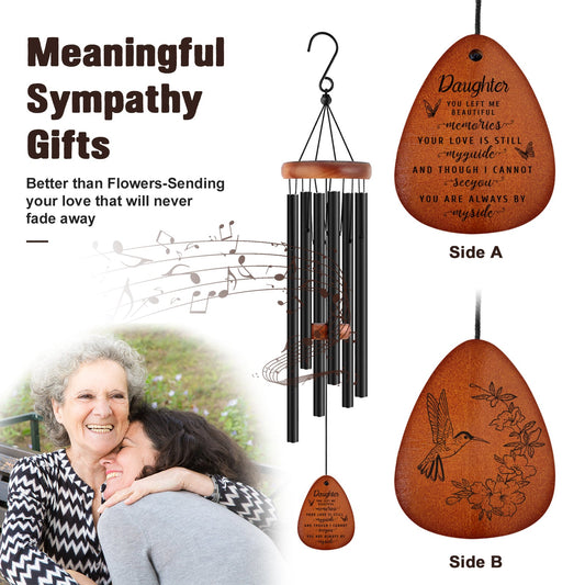 Keeping Her Close Wooden Wind Chimes in Loving Memory of Daughter