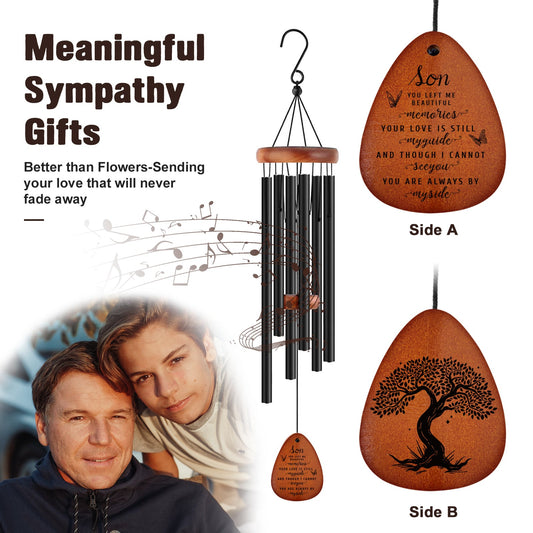 Family Forever Sympathy Wind Chimes for Loss of Your Beloved Son