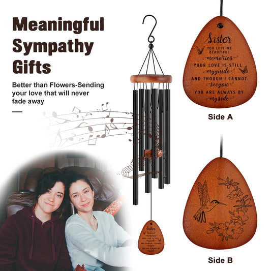 In Loving Memory Sympathy Wind Chimes for Loss of Your Beloved Sister