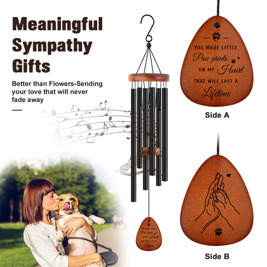 Hard Times of Lossing Pet Dog Memorial Wind Chimes for Loss of Dog