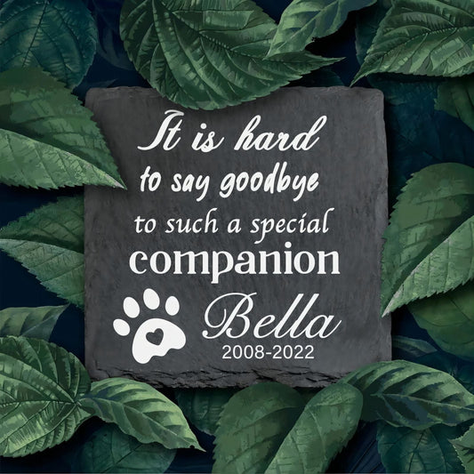 Pets Memorial Stone Gifts, Personalized Memorial Pet Stone For Dog, Cat, Pet Loss Memorial Gift